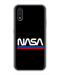 Чехол для Samsung Galaxy A01 с картинкой «NASA — классика Red Blue»