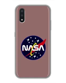 Чехол для Samsung Galaxy A01 с картинкой «NASA — ретро космос»