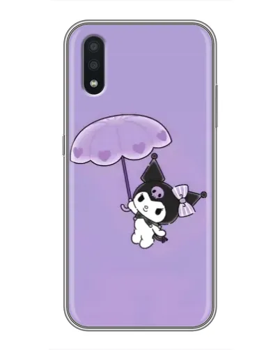 Чехол для Samsung Galaxy A01 с картинкой «Kuromi с зонтиком»