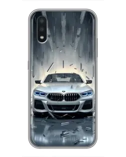 Чехол для Samsung Galaxy A01 с картинкой «BMW в свете фар»