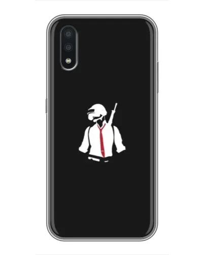 Чехол для Samsung Galaxy A01 с картинкой «PUBG — силуэт воина» Чехол для Samsung Galaxy A01 с картинкой «PUBG — силуэт воина»