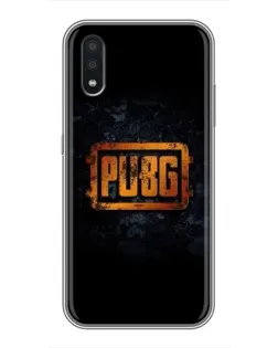 Чехол для Samsung Galaxy A01 с картинкой «PUBG — золотой логотип»