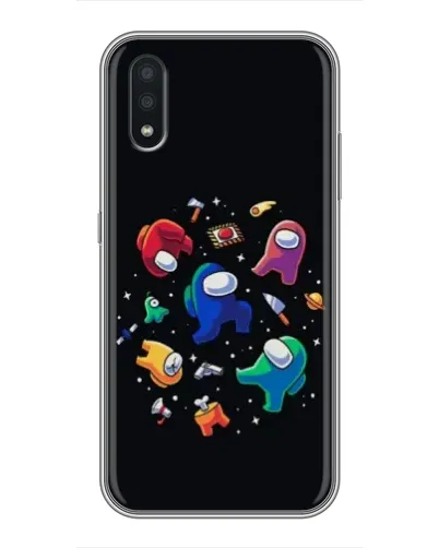 Чехол для Samsung Galaxy A01 с картинкой «Among Us космос» Чехол для Samsung Galaxy A01 с картинкой «Among Us космос»