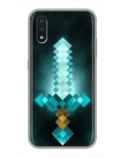 Чехол для Samsung Galaxy A01 с картинкой «Алмазный меч неон»