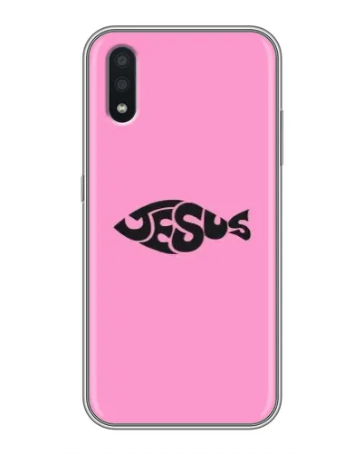 Чехол для Samsung Galaxy A01 с картинкой «Розовый символ Jesus» Чехол для Samsung Galaxy A01 с картинкой «Розовый символ Jesus»