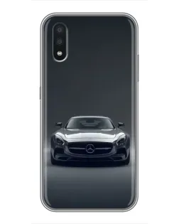 Чехол для Samsung Galaxy A01 с картинкой «Mercedes на черном»