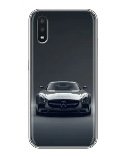 Чехол для Samsung Galaxy A01 с картинкой «Mercedes на черном»