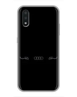 Чехол для Samsung Galaxy A01 с картинкой «Audi — световой подпись»
