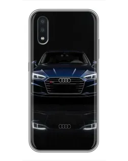 Чехол для Samsung Galaxy A01 с картинкой «Audi — ночное отражение»