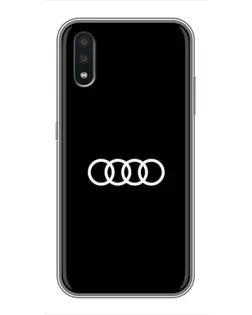 Чехол для Samsung Galaxy A01 с картинкой «Audi White Logo»