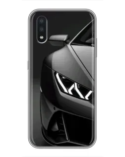 Чехол для Samsung Galaxy A01 с картинкой «Lamborghini фары детализация»