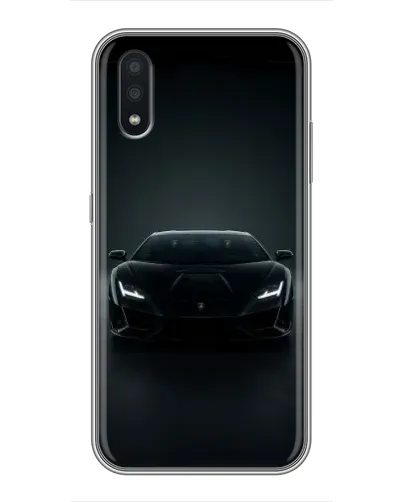 Чехол для Samsung Galaxy A01 с картинкой «Черный Lamborghini Aventador»