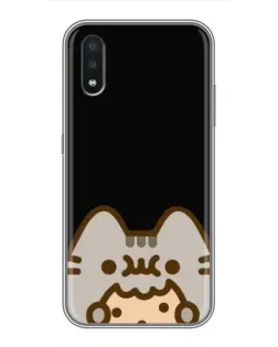 Чехол для Samsung Galaxy A01 с картинкой «Пушин на черном»