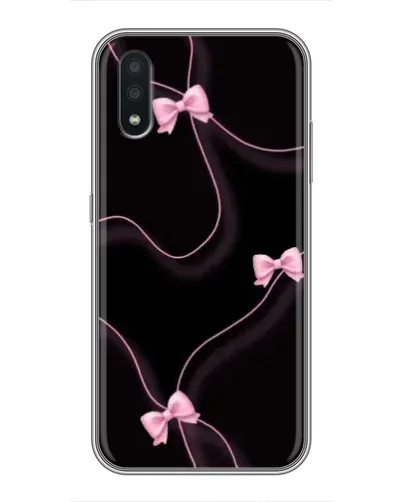 Чехол для Samsung Galaxy A01 с картинкой «Розовые ленты»