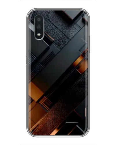 Чехол для Samsung Galaxy A01 с картинкой «Черные геометрические блоки» Чехол для Samsung Galaxy A01 с картинкой «Черные геометрические блоки»