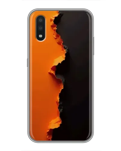Чехол для Samsung Galaxy A01 с картинкой «Оранжевый разлом» Чехол для Samsung Galaxy A01 с картинкой «Оранжевый разлом»