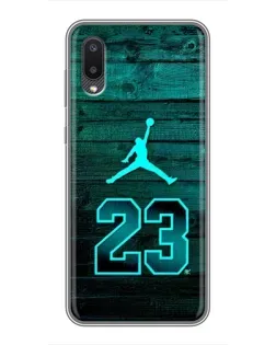 Чехол для Samsung Galaxy A02 с картинкой «Jordan Cyan 23»