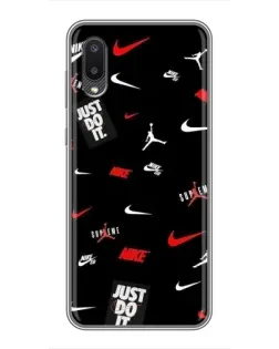 Чехол для Samsung Galaxy A02 с картинкой «Nike Mix Pattern»