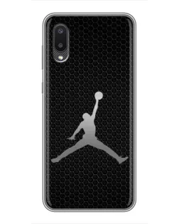 Чехол для Samsung Galaxy A02 с картинкой «Jordan Dark Carbon»
