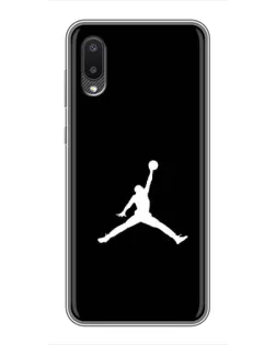 Чехол для Samsung Galaxy A02 с картинкой «Jordan Silhouette»