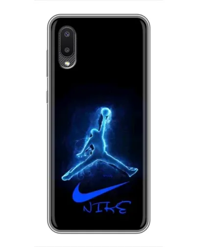 Чехол для Samsung Galaxy A02 с картинкой «Jordan Neon Blue» Чехол для Samsung Galaxy A02 с картинкой «Jordan Neon Blue»