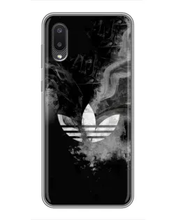 Чехол для Samsung Galaxy A02 с картинкой «Абстрактный дым Adidas»