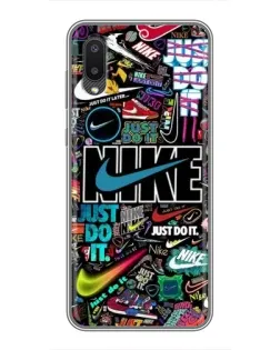 Чехол для Samsung Galaxy A02 с картинкой «Яркий коллаж Nike»