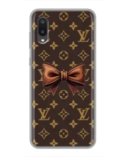 Чехол для Samsung Galaxy A02 с картинкой «LV с бантом»