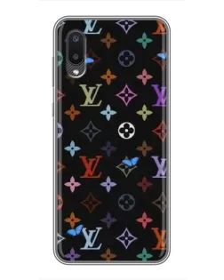 Чехол для Samsung Galaxy A02 с картинкой «Цветная монограмма LV»