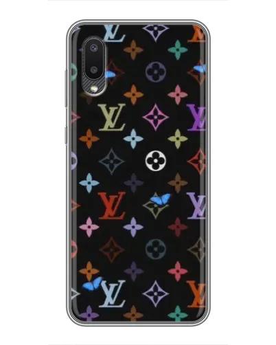 Чехол для Samsung Galaxy A02 с картинкой «Цветная монограмма LV» Чехол для Samsung Galaxy A02 с картинкой «Цветная монограмма LV»