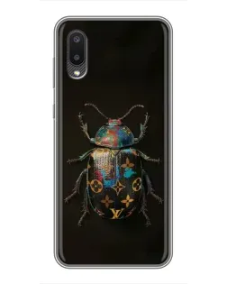 Чехол для Samsung Galaxy A02 с картинкой «LV — мраморный принт»