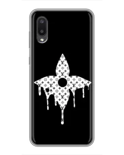 Чехол для Samsung Galaxy A02 с картинкой «Цветочная монограмма»