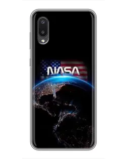 Чехол для Samsung Galaxy A02 с картинкой «Земля из космоса NASA»