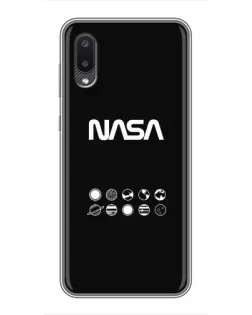 Чехол для Samsung Galaxy A02 с картинкой «NASA — технический принт»