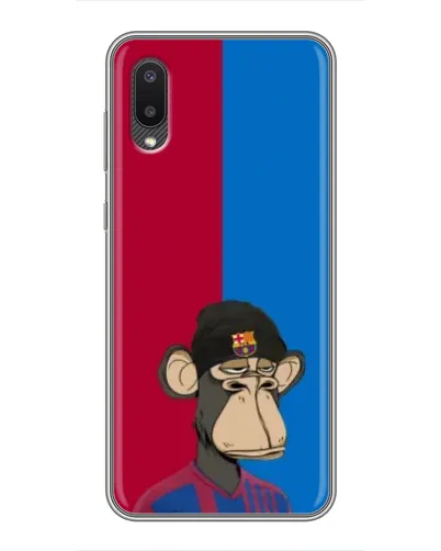 Чехол для Samsung Galaxy A02 с картинкой «Bored Ape — фанат Барсы» Чехол для Samsung Galaxy A02 с картинкой «Bored Ape — фанат Барсы»