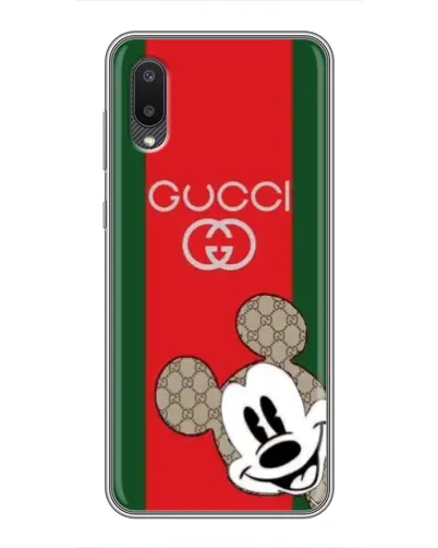 Чехол для Samsung Galaxy A02 с картинкой «Gucci — полосы и Микки» Чехол для Samsung Galaxy A02 с картинкой «Gucci — полосы и Микки»