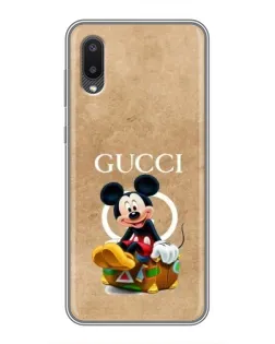 Чехол для Samsung Galaxy A02 с картинкой «Микки Маус Gucci — крафт»