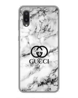 Чехол для Samsung Galaxy A02 с картинкой «Gucci — мраморный шик»