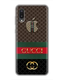 Чехол для Samsung Galaxy A02 с картинкой «Gucci — брендированный десерт»