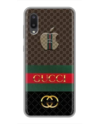 Чехол для Samsung Galaxy A02 с картинкой «Gucci — брендированный десерт» Чехол для Samsung Galaxy A02 с картинкой «Gucci — брендированный десерт»