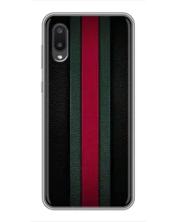 Чехол для Samsung Galaxy A02 с картинкой «Gucci — неоновая линия»