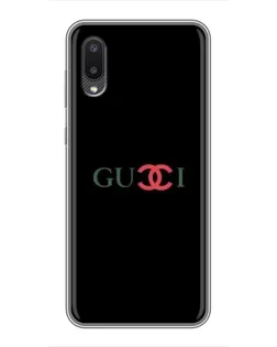 Чехол для Samsung Galaxy A02 с картинкой «Gucci — красный градиент»