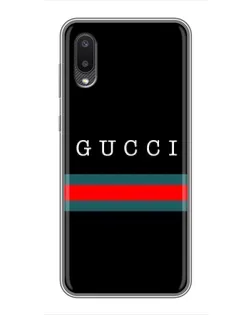 Чехол для Samsung Galaxy A02 с картинкой «Gucci — красный пояс»