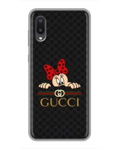 Чехол для Samsung Galaxy A02 с картинкой «Минни Маус Gucci — черный» Чехол для Samsung Galaxy A02 с картинкой «Минни Маус Gucci — черный»