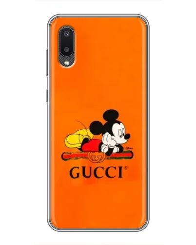 Чехол для Samsung Galaxy A02 с картинкой «Микки Маус Gucci — оранж» Чехол для Samsung Galaxy A02 с картинкой «Микки Маус Gucci — оранж»