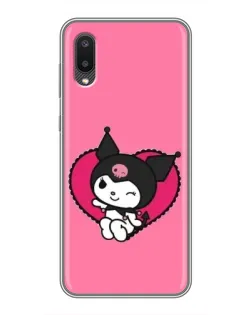 Чехол для Samsung Galaxy A02 с картинкой «Kuromi — любовь в сердце»