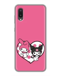 Чехол для Samsung Galaxy A02 с картинкой «Kuromi и My Melody»