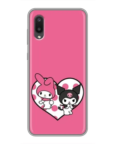 Чехол для Samsung Galaxy A02 с картинкой «Kuromi и My Melody» Чехол для Samsung Galaxy A02 с картинкой «Kuromi и My Melody»