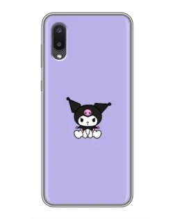 Чехол для Samsung Galaxy A02 с картинкой «Kuromi — фиолетовый минимализм»