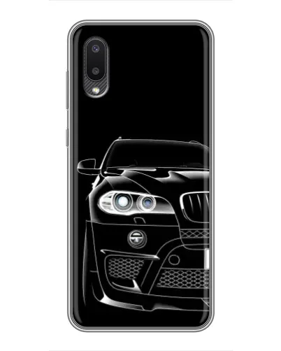Чехол для Samsung Galaxy A02 с картинкой «Темный силуэт BMW»